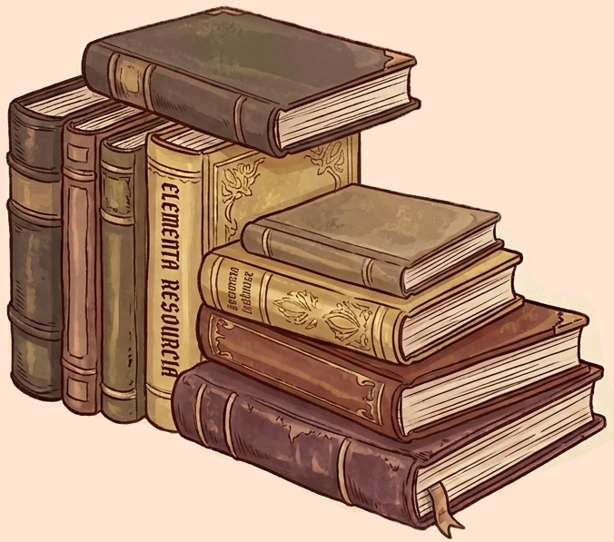 Stack of books and study resources